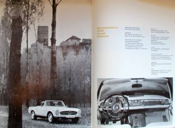 Mercedes-Benz Personenwagen Modellprogramm 1965 Automobilprospekt (0845)